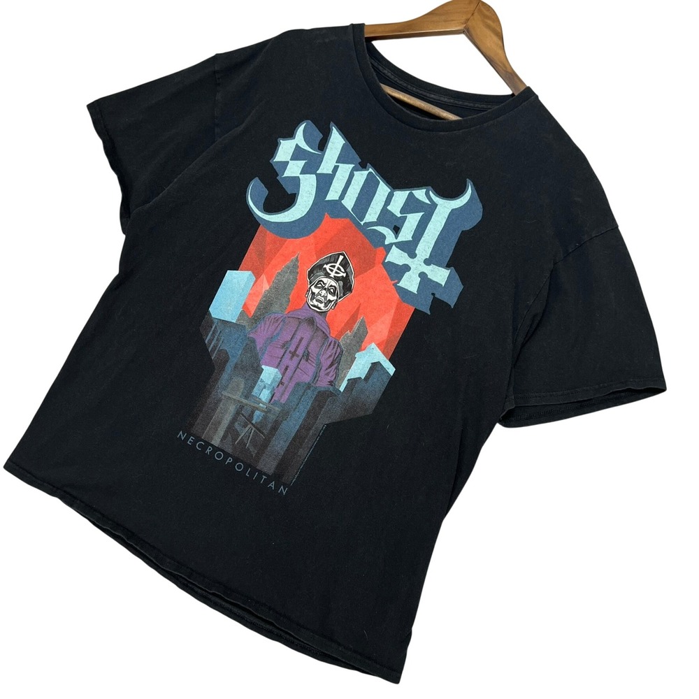 2015 Ghost Band Necropolitan T-Shirt Black Papa Emeritus BC Official Merch XL